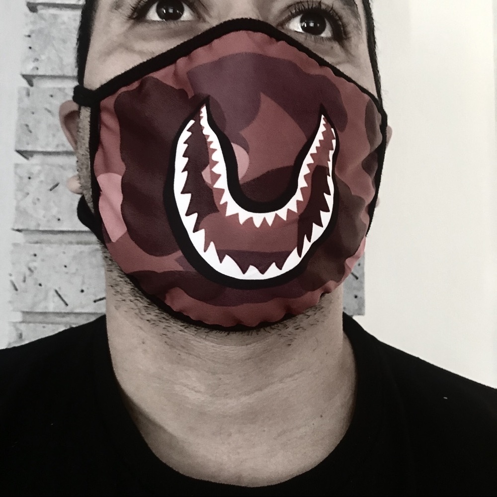 Fashion Camo Shark Face Masks (2-Pack) - Picture 7 of 10